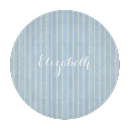 Moderne, aangepaste vormgeving Blauw gestreept Snijplank