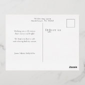 Moderne aangepaste vrolijke & heldere typografie f folie feestdagen briefkaart (Achterkant)
