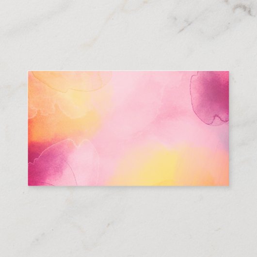 moderne aangepaste waterverf-creditcardsjabloon visitekaartje (Achterkant)