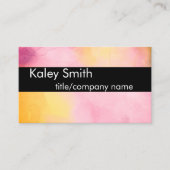 moderne aangepaste waterverf-creditcardsjabloon visitekaartje (Voorkant)