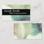 moderne aangepaste waterverf-creditcardsjabloon visitekaartje (Voorkant / Achterkant)