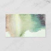moderne aangepaste waterverf-creditcardsjabloon visitekaartje (Achterkant)