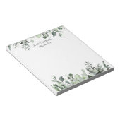 Moderne aangepaste Waterverf Eucalyptus Greenery Notitieblok (Schuin)