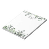 Moderne aangepaste Waterverf Eucalyptus Greenery Notitieblok (Linkerzijde)