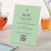 Moderne Aangepaste Wi-Fi QR Code Sign met Business