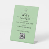 Moderne Aangepaste Wi-Fi QR Code Sign met Business Reclamebord Met Voetstuk (Voorkant)