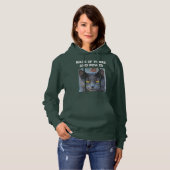 Moderne Aangepaste Wilde Kat Tekst Cute Diep Woud Hoodie (Voorkant volledig)