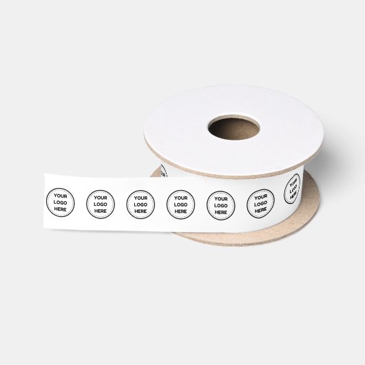 Moderne aangepaste winkel logo toevoegen satijnen lint (Spoel)