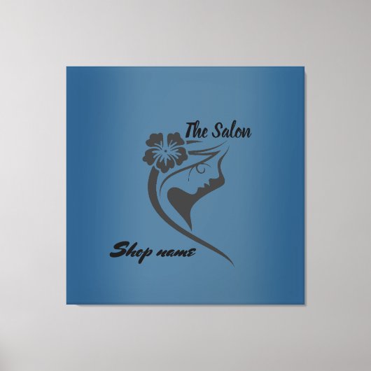 Moderne aangepaste winkelnaam voor de salonbehande canvas afdruk (Voorkant)