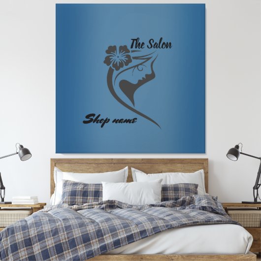 Moderne aangepaste winkelnaam voor de salonbehande canvas afdruk (Insitu (Slaapkamer))