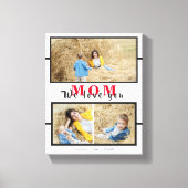 Moderne Aangepaste Witte Liefde voor je moeder Fot Canvas Afdruk (Voorkant)