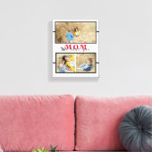 Moderne Aangepaste Witte Liefde voor je moeder Fot Canvas Afdruk (Insitu (Woonkamer))