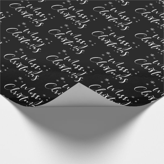 Moderne, aangepaste witte zwarte boom, prettige ke cadeaupapier (Hoek)