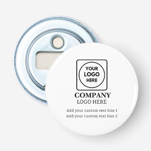 Moderne aangepaste zakelijke logo-bedrijfsbevorder button flesopener (Voorkant)