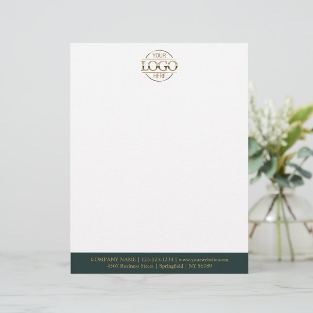 Moderne Aangepaste Zakelijke Logo Branding Briefhoofd (Staand voorkant)