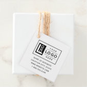 Moderne aangepaste zakelijke Logo en QR-code Bedankjes Labels (In situ)