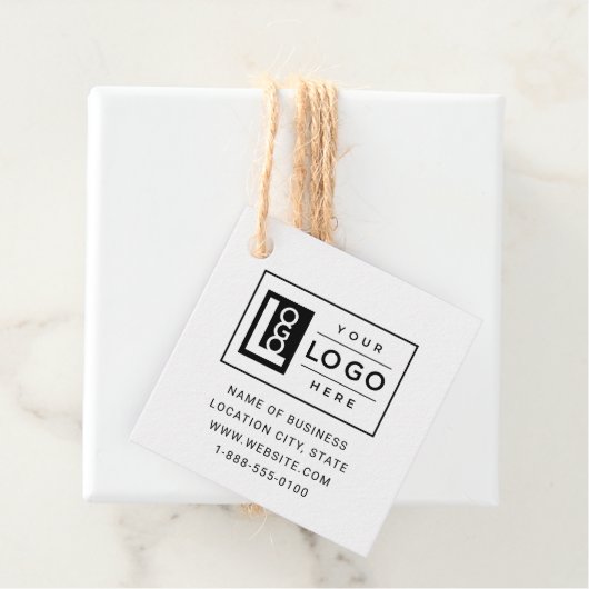 Moderne aangepaste zakelijke Logo en QR-code Bedankjes Labels (In situ)