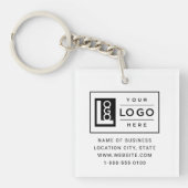 Moderne aangepaste zakelijke Logo en QR-code Sleutelhanger (Voorkant)
