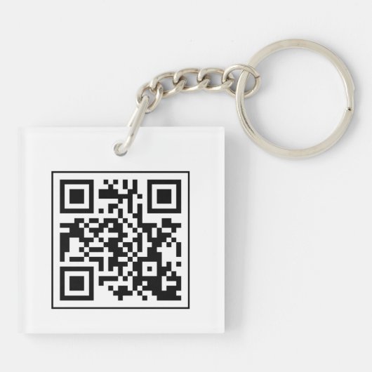 Moderne aangepaste zakelijke Logo en QR-code Sleutelhanger (Achterkant)