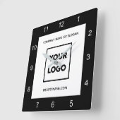 Moderne aangepaste zakelijke Logo zwart-wit Vierkante Klok (Hoek)