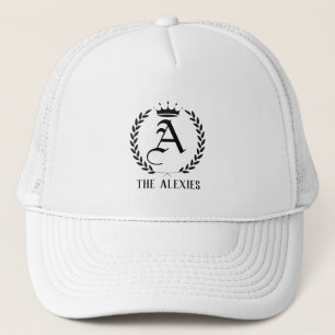 Moderne aangepaste zakelijke naam letter zwarte le trucker pet