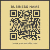 Moderne Aangepaste Zakelijke Naam Url QR Code Sjab Sticker (Voorkant)