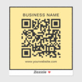 Moderne Aangepaste Zakelijke Naam Url QR Code Sjab Sticker (Vel)