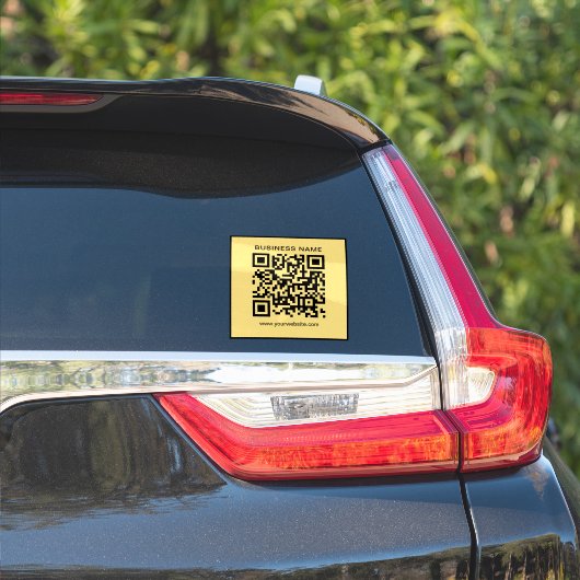 Moderne Aangepaste Zakelijke Naam Url QR Code Sjab Sticker (Auto Zijkant)