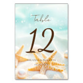 Moderne Aangepaste Zeesterren Schelpen Oceaan Stra Kaart (Achterkant)