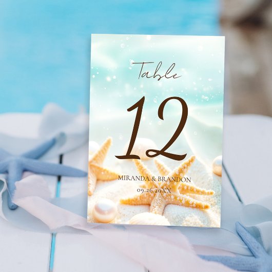 Moderne Aangepaste Zeesterren Schelpen Oceaan Stra Kaart