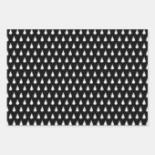 Moderne, aangepaste zwarte blauwboom, pretkerst inpakpapier vel (Voorkant 3)