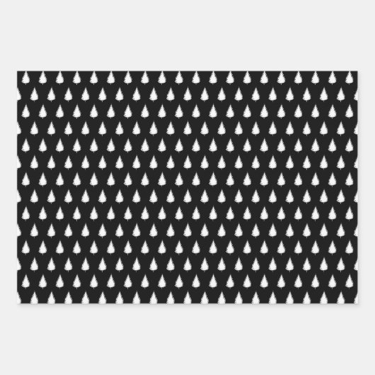 Moderne, aangepaste zwarte blauwboom, pretkerst inpakpapier vel (Voorkant 3)