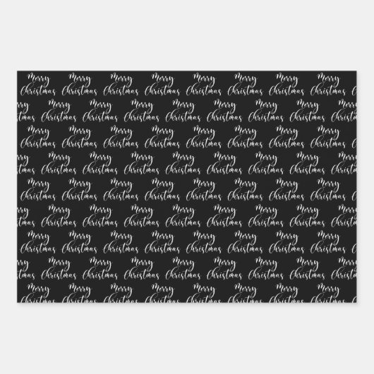 Moderne, aangepaste zwarte blauwboom, pretkerst inpakpapier vel (Voorkant 2)