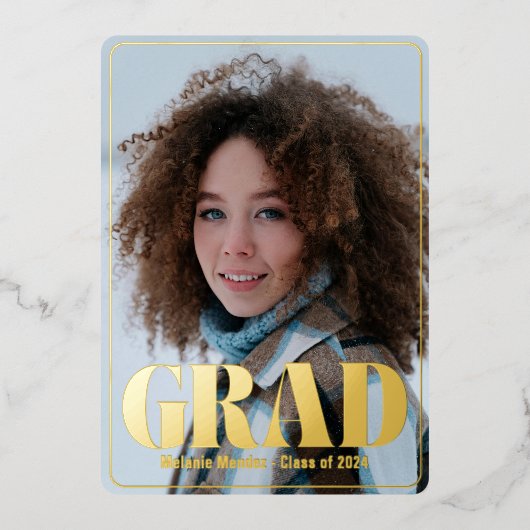 Moderne aankondiging & afstudeerfeest uitnodiging (Voorkant)