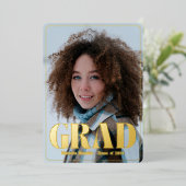 Moderne aankondiging & afstudeerfeest uitnodiging (Staand Voorkant)