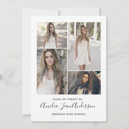 Moderne aankondiging afstuderen foto (Voorkant)