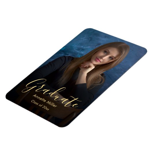 Moderne aankondiging Afstuderen Foto Magneet