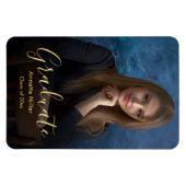 Moderne aankondiging Afstuderen Foto Magneet (Horizontaal)