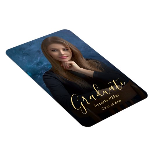 Moderne aankondiging Afstuderen Foto Magneet (Rechterzijde)