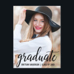 Moderne aankondiging foto Afstuderen - Blank achte Briefkaart<br><div class="desc">Modern Afstuderen Fotoaankondiging Briefkaart - Blank achteraan</div>