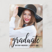 Moderne aankondiging foto Afstuderen - Blank achte Briefkaart (Voorkant)