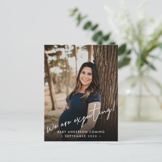 Moderne aankondiging foto's briefkaart (Staand voorkant)