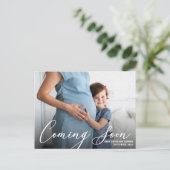 Moderne aankondiging foto's briefkaart (Staand voorkant)