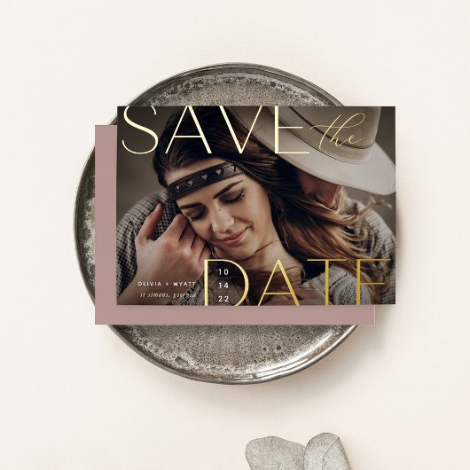 Moderne aankondiging | Horizontale foto Save The D