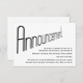 Moderne aankondiging huwelijk - Uitgesteld (Voorkant / Achterkant)