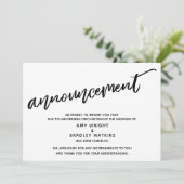 Moderne Aankondiging van Afgelaste Huwelijk in Han (Staand voorkant)