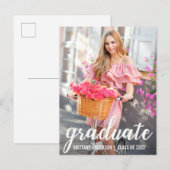 Moderne aankondiging van Afstuderen (blanco achte Briefkaart (Voorkant / Achterkant)