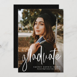 Moderne aankondiging van afstuderen foto-afstudere