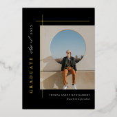 Moderne aankondiging van Afstuderen foto-Folie (Voorkant)