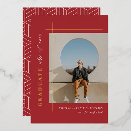 Moderne aankondiging van Afstuderen foto-Folie